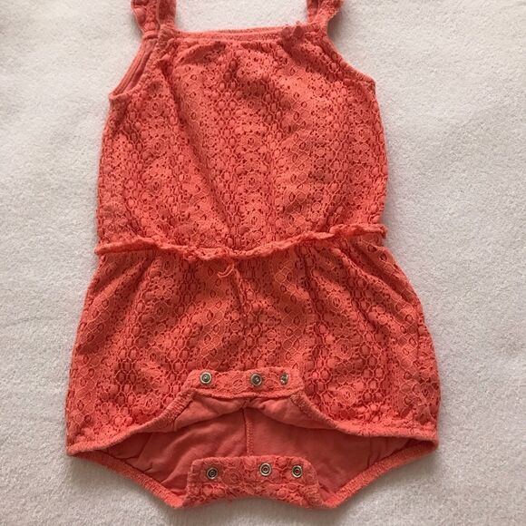 H&M Kids Romper Orange Floral 18-24M Girl​ - Picture 3 of 8